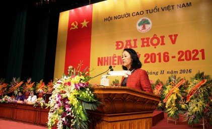 Toàn toàn văn bài phát biểu của đồng chí Trương Thị Mai, Uỷ viên Bộ Chính trị, Bí thư Trung ương Đảng, Trưởng ban Dân vận Trung ương tại Đại hội Hội Người cao tuổi Việt Nam lần thứ V (nhiệm kỳ 2016-2021)