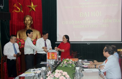 Đại hội các Chi bộ Ban Tổ chức - Kiểm tra, Ban Đối ngoại Trung ương Hội và Quỹ Chăm sóc và Phát huy vai trò NCT Việt Nam