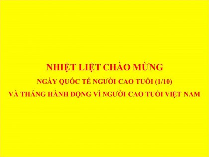 Nhân Ngày Quốc tế NCT (1/10) và Tháng hành động vì NCT Việt Nam năm 2021: Tiếp tục đồng hành cùng Hội Người cao tuổi