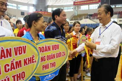 Khai mạc Giải Bóng chuyền hơi trung cao tuổi toàn quốc lần thứ III khu vực I năm 2016