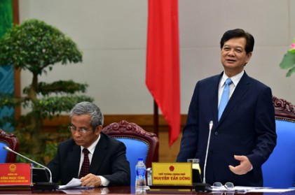 Thủ tướng Nguyễn Tấn Dũng làm việc với Tổng Liên đoàn Lao động Việt Nam 