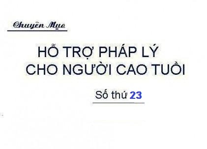 Chăm sóc sức khỏe tâm thần người cao tuổi