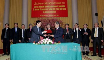 Văn phòng Chủ tịch nước ký quy chế phối hợp công tác với các cơ quan 