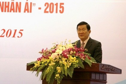 Chủ tịch nước Trương Tấn Sang: Xóa đói giảm nghèo cần sự tham gia của toàn xã hội 
