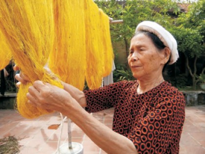 Cụ Vi nỗ lực với những óng tơ vàng