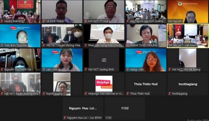 Hội thảo trực tuyến chia sẻ kinh nghiệm và thực hành tốt về đưa NCT vào quản lý rủi ro thiên tai dựa vào cồng đồng tại tỉnh Quảng Trị