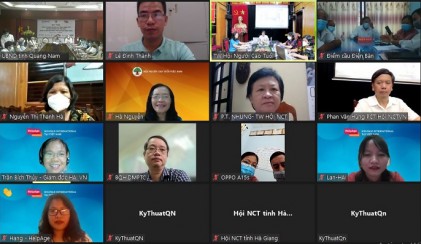 Hội thảo trực tuyến Chia sẻ kinh nghiệm và thực hành tốt về đưa NCT vào quản lí rủi ro thiên tai dựa vào cộng đồng tại tỉnh Quảng Nam