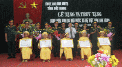 Bắc Giang: Tặng và truy tặng danh hiệu cho 397 Bà mẹ Việt Nam Anh hùng 