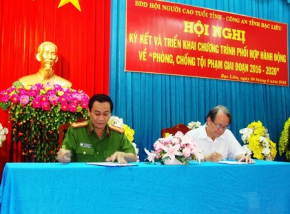 Hội NCT tỉnh Bạc Liêu phối hợp phòng, chống tội phạm 