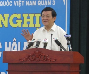 Chủ tịch nước Trương Tấn Sang: Đoàn kết là sức mạnh để xây dựng và bảo vệ Tổ quốc 