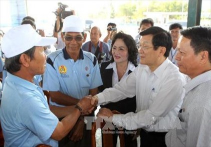 Chủ tịch nước Trương Tấn Sang thăm và làm việc tại tỉnh Bình Thuận 