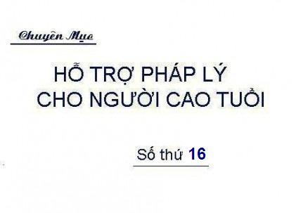 Thủ tục để NCT được vào nuôi dưỡng trong cơ sở bảo trợ xã hội