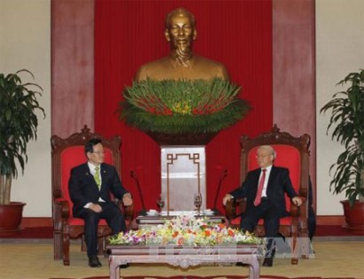 Tổng Bí thư Nguyễn Phú Trọng tiếp Chủ tịch Quốc hội Hàn Quốc