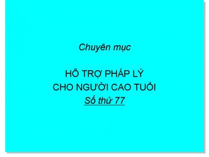  Chủ tịch Hội NCT xã được hưởng phụ cấp theo quy định