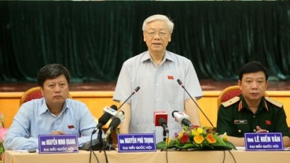Tổng Bí thư Nguyễn Phú Trọng tiếp xúc cử tri Hà Nội 