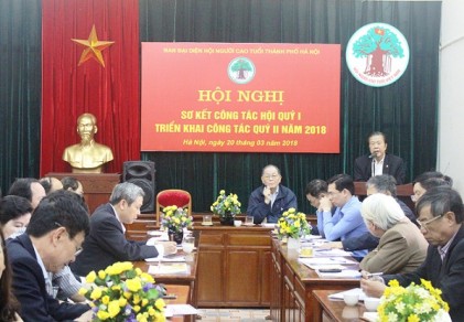 Hội NCT TP Hà Nội: Tổ chức Hội nghị sơ kết công tác quý I triển khai nhiệm vụ công tác quý II năm 2018