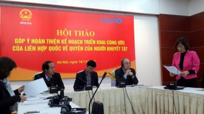 Hội thảo: “Hoàn thiện kế hoạch triển khai  Công ước của Liên Hợp quốc về quyền của Người khuyết tật”.