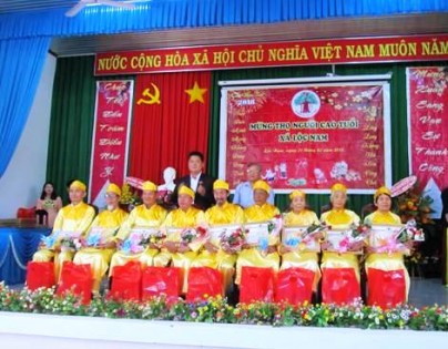 Mừng thọ theo quy định của Nhà nước, phù hợp với truyền thống của địa phương
