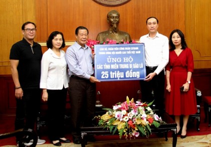 Trung ương Hội NCT Việt Nam: Ủng hộ đồng bào miền Trung bị thiệt hại do mưa lũ