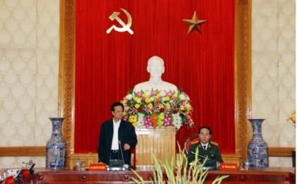 Thủ tướng Nguyễn Tấn Dũng làm việc với Đảng ủy Công an Trung ương 