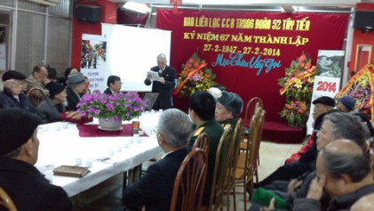 Gặp mặt 67 năm Trung đoàn 52 Tây Tiến 