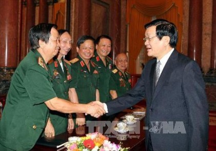 Chủ tịch nước tiếp Đoàn đại biểu Hội truyền thống Trường Sơn