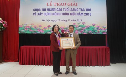 Lễ trao giải thưởng Cuộc thi NCT sáng tác thơ về xây dựng nông thôn mới năm 2018
