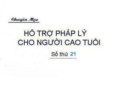 Về chế độ trợ cấp xã hội đối với NCT