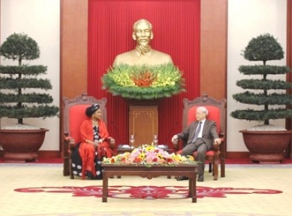 Tổng Bí thư Nguyễn Phú Trọng tiếp Chủ tịch Quốc hội Nam Phi 