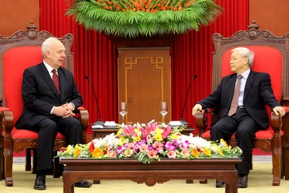 Tổng Bí thư Nguyễn Phú Trọng tiếp Đại sứ Liên bang Nga
