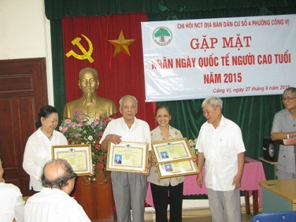 Hội NCT phường Cống Vị: Củng cố tổ chức, hoạt động hiệu quả 