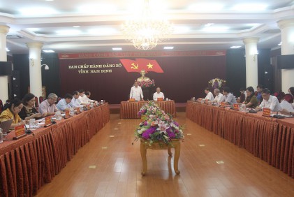 Chủ tịch Hội NCT Việt Nam Nguyễn Thanh Bình làm việc với lãnh đạo tỉnh Nam Định
