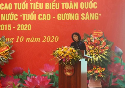 Bài phát biểu của đồng chí Đặng Thị Ngọc Thịnh, Phó Chủ tịch nước CHXHCN Việt Nam tại Hội nghị biểu dương cán bộ Hội NCT tiêu biêu toàn quốc trong phong trào thi đua yêu nước Tuổi cao - Gương sáng giai đoạn 2015 - 2020