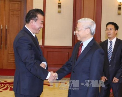 Tổng Bí thư Nguyễn Phú Trọng tiếp Đại sứ CHDCND Triều Tiên 