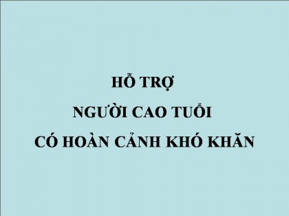 Cụ Chấm hoàn cảnh khó khăn nuôi con tâm thần