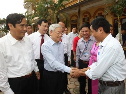 Tổng Bí thư Nguyễn Phú Trọng thăm, làm việc tại  Hà  Tĩ nh