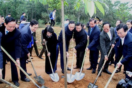 Phó Chủ tịch nước Đặng Thị Ngọc Thịnh phát động Tết trồng cây nhớ Bác