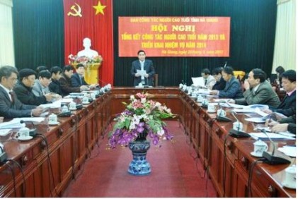 Hội NCT tỉnh Hà Giang tổng kết công tác người cao tuổi năm 2013 và triển khai nhiệm vụ năm 2014