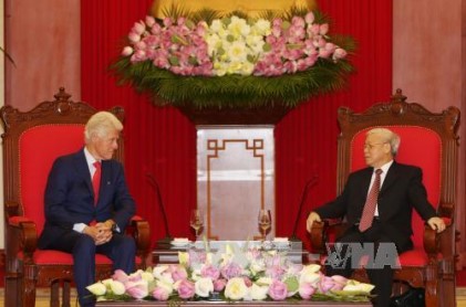 Tổng Bí thư Nguyễn Phú Trọng tiếp nguyên Tổng thống Hoa Kỳ Bill Clinton 