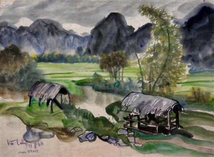 Cối giã gạo nước và đời sống của người Tày