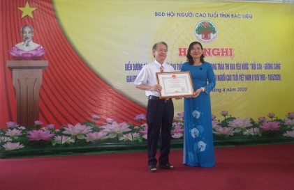 Tỉnh Bạc Liêu: Biểu dương cán bộ Hội NCT tiêu biểu trong phong trào thi đua yêu nước Tuổi cao - Gương sáng giai đoạn 2015 -2020 