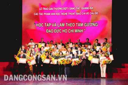 Chủ động, sáng tạo trong hoạt động sáng tác, quảng bá tác phẩm văn học, nghệ thuật, báo chí về chủ đề Học tập và làm theo tấm gương đạo đức Hồ Chí Minh 