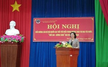 Hội NCT tỉnh Bình Phước: Biểu dương cán bộ Hội NCT tiêu biểu giai đoạn 2015 - 2020