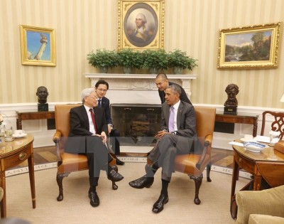 Tổng Bí thư Nguyễn Phú Trọng hội đàm chính thức với Tổng thống Barack Obama 