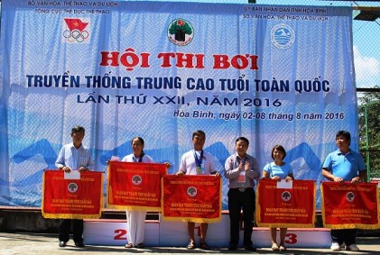 Bế mạc Hội thi bơi truyền thống trung cao tuổi toàn quốc lần thứ XXII - năm 2016