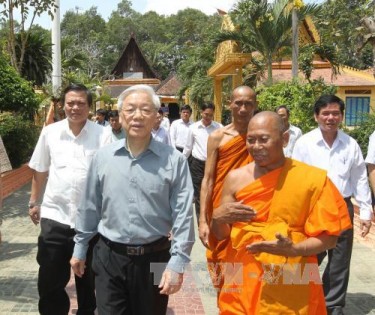 Tổng Bí thư Nguyễn Phú Trọng thăm và làm việc tại Trà Vinh 